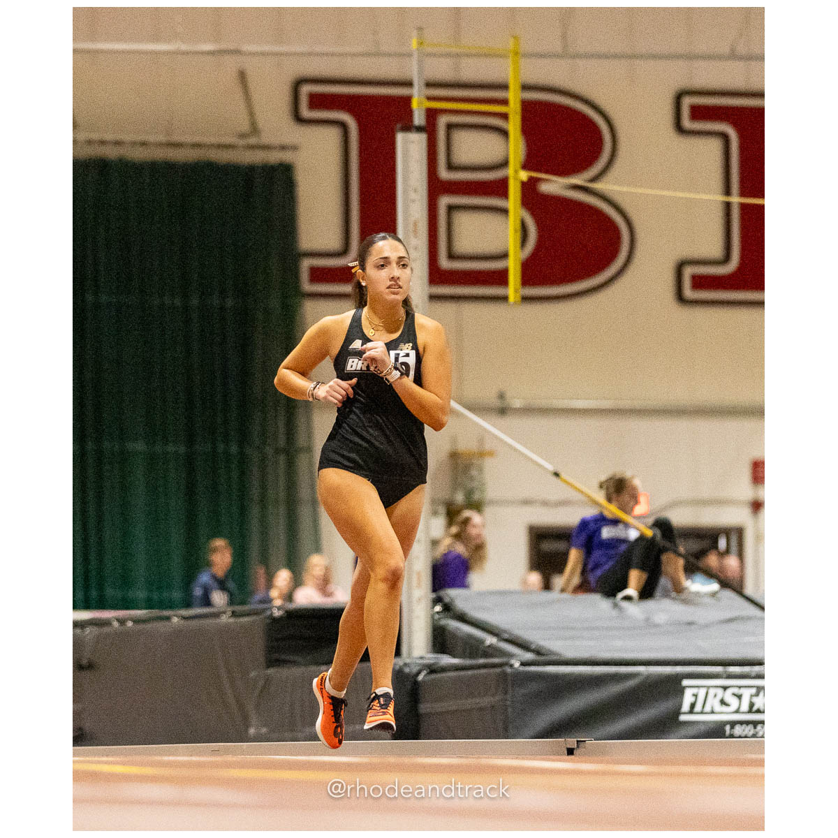 231202 Track Indoor Brown Alden Invitational 105 62 0389 – Alden Invitational Indoor Track Meet – Dec 2, 2023 – Providence RI – bib #105