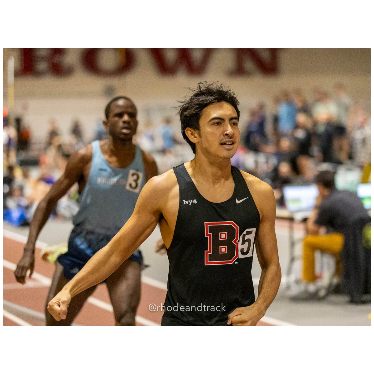 231202 Track Indoor Brown Alden Invitational 385 62 1151 – Alden Invitational Indoor Track Meet – Dec 2, 2023 – Providence RI – bib #385