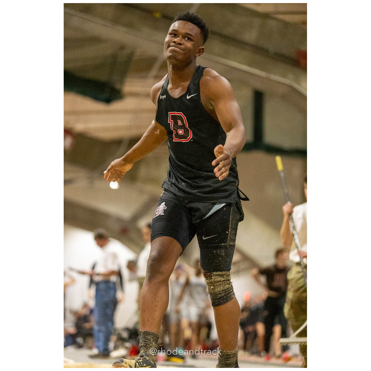 231202 Track Indoor Brown Alden Invitational 60 62 0186 – Alden Invitational Indoor Track Meet – Dec 2, 2023 – Providence RI – bib #60