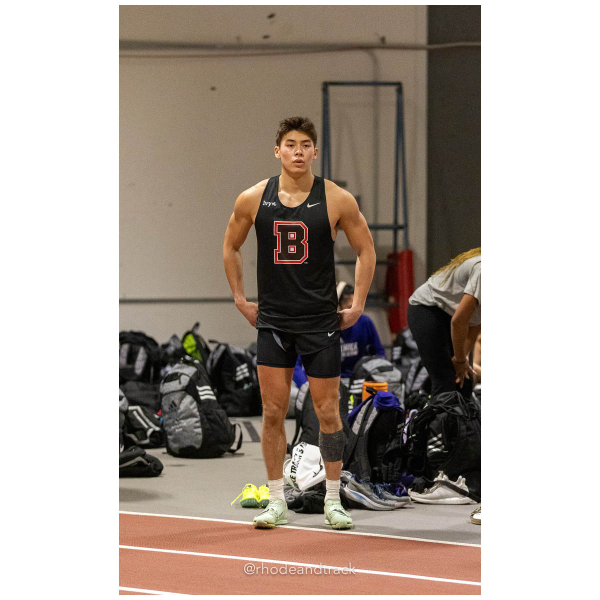 231202 Track Indoor Brown Alden Invitational 76 62 0252 – Alden Invitational Indoor Track Meet – Dec 2, 2023 – Providence RI – bib #76