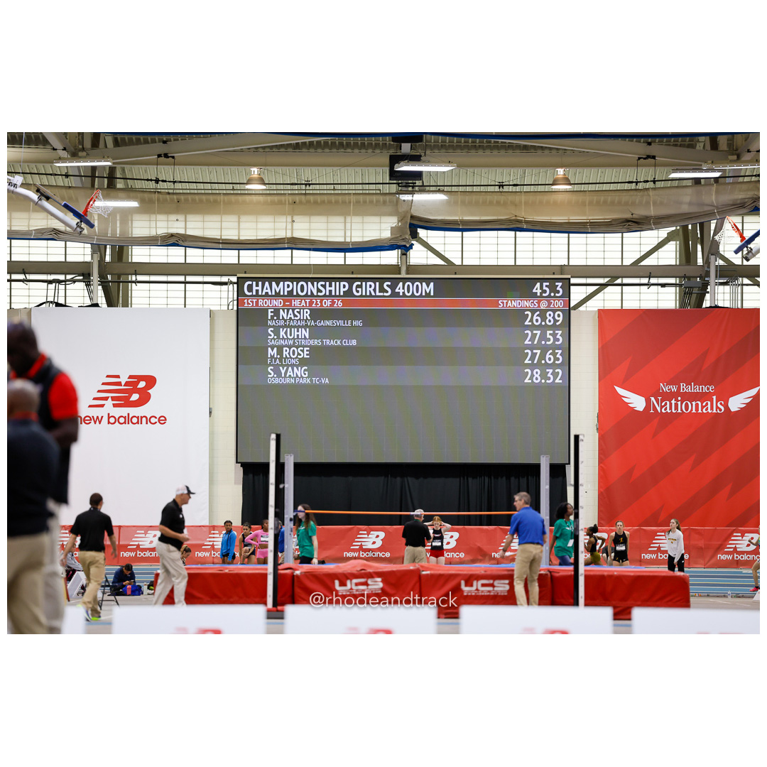 2024 New Balance Indoor Nationals Girls 400m – New Balance Indoor Nationals – Mar 9, 2024 – Boston – bib #166