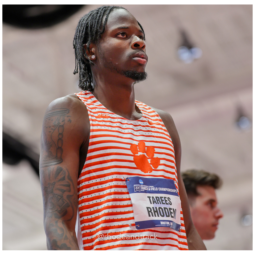 Tarees Rhodem - Clemson File: ./dir-1-All/240308-rhodeandtrack-ncaa-d1-finals-boston-253-R62_4983.jpg Tarees Rhodem - Clemson – NCAA Division 1 Indoor Track And Field Championships – Boston, MA – bib #253