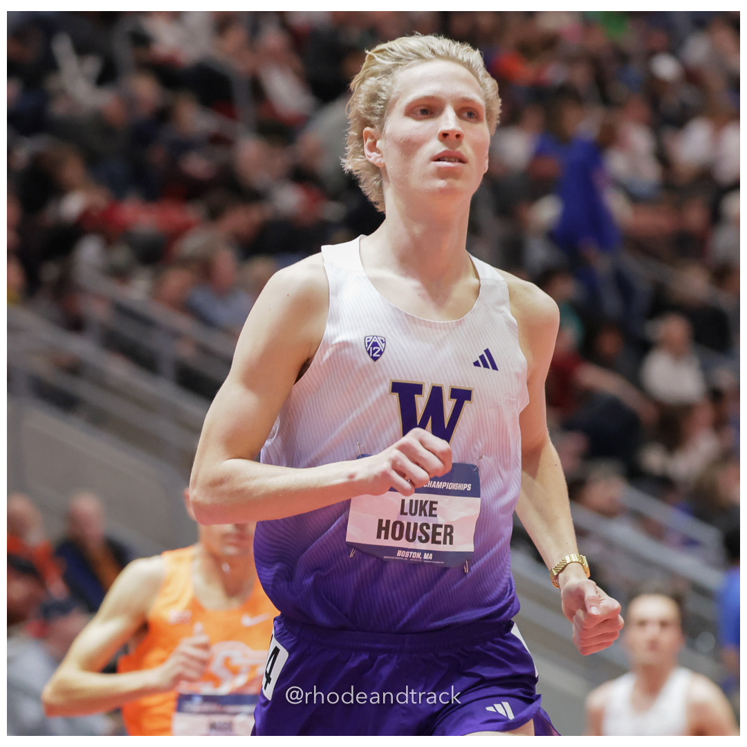 Luke Houser Washington Mens 3000m 2024 NCAA Division 1 Finals Boston MA – NCAA Division 1 Indoor Track And Field Championships – Boston, MA…