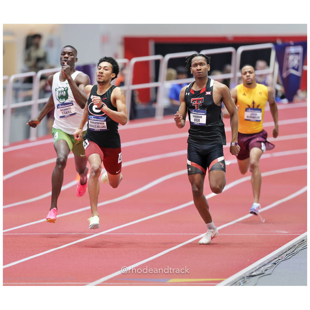 Justin ROBINSON Arizona State Shaemar UTER Texas Tech Nathaniel EZEKIEL Baylor Christopher MORALES WILLIAMS Georgia Mens 400m 2024 NCAA Div…