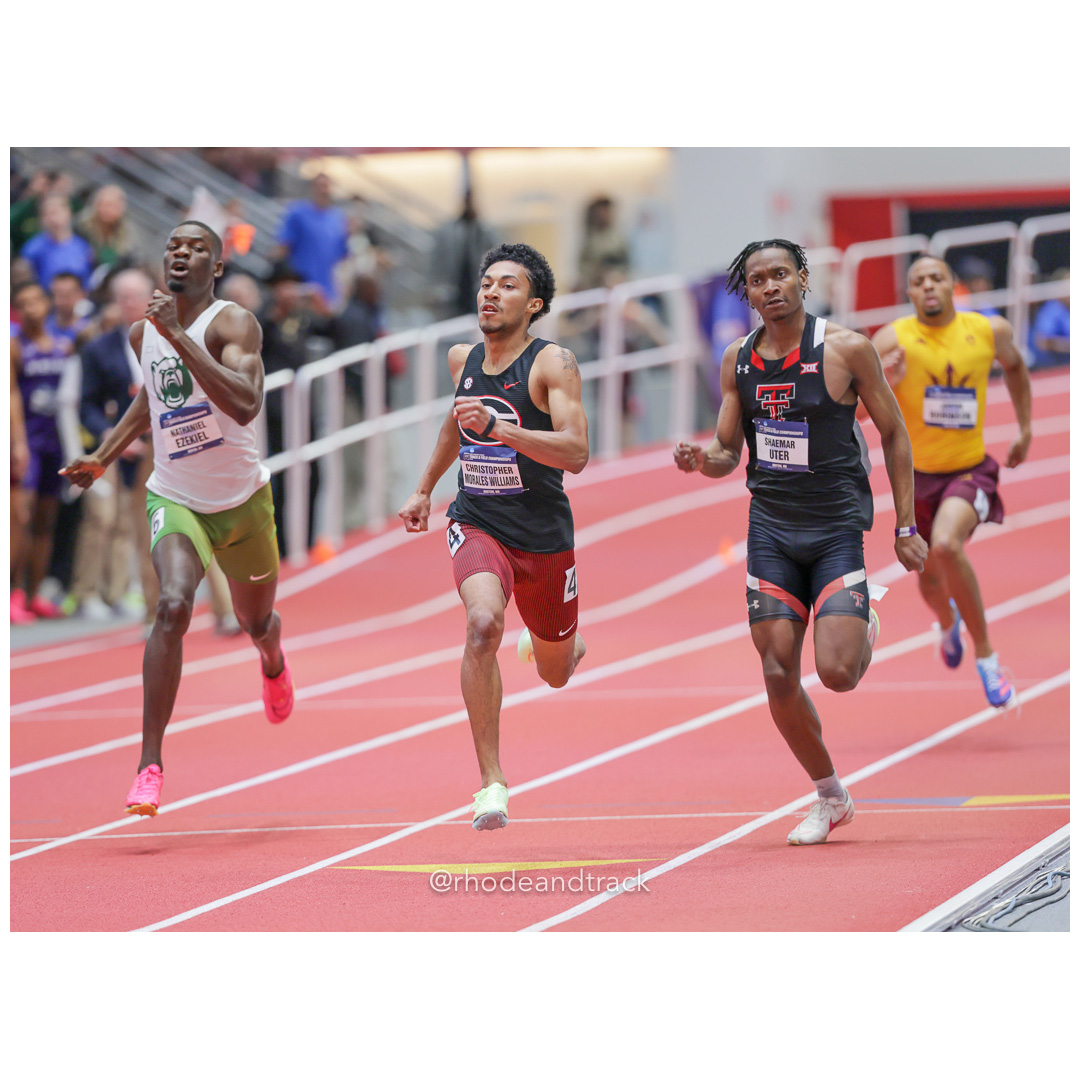 Justin ROBINSON Arizona State Shaemar UTER Texas Tech Nathaniel EZEKIEL Baylor Christopher MORALES WILLIAMS Georgia Mens 400m 2024 NCAA Div…