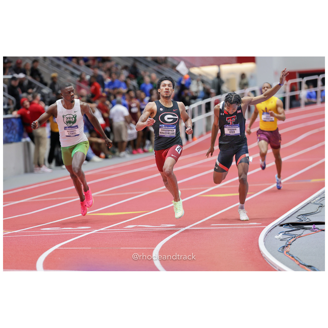Justin ROBINSON Arizona State Shaemar UTER Texas Tech Nathaniel EZEKIEL Baylor Christopher MORALES WILLIAMS Georgia Mens 400m 2024 NCAA Div…