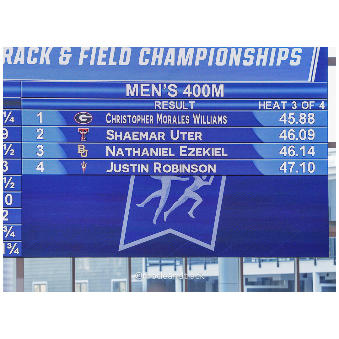 Mens 400m 2024 NCAA Division 1 Finals Boston MA – NCAA Division 1 Indoor Track And Field Championships – Boston, MA – bib #400