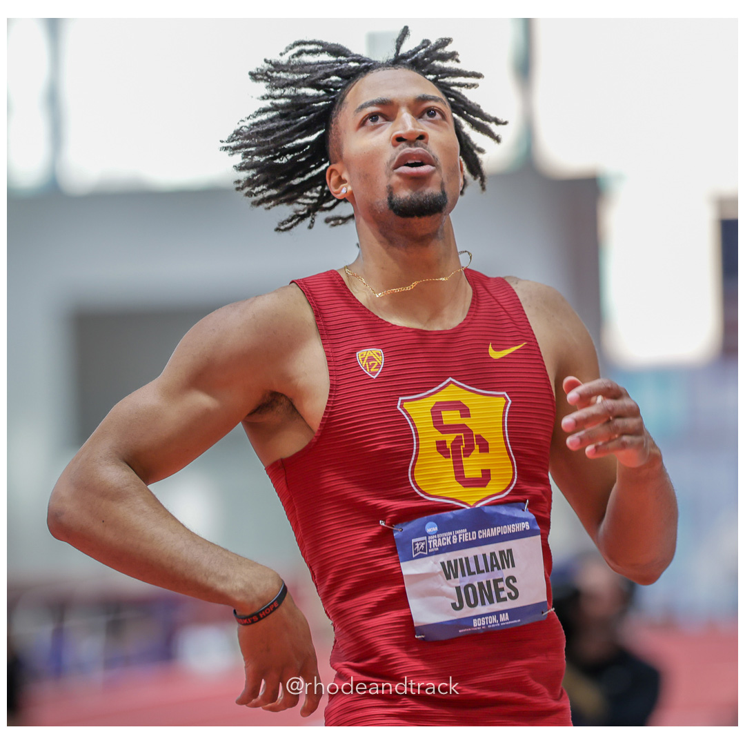 William JONES USC Mens 400m 2024 NCAA Division 1 Finals Boston MA – NCAA Division 1 Indoor Track And Field Championships – Boston, MA – bib…