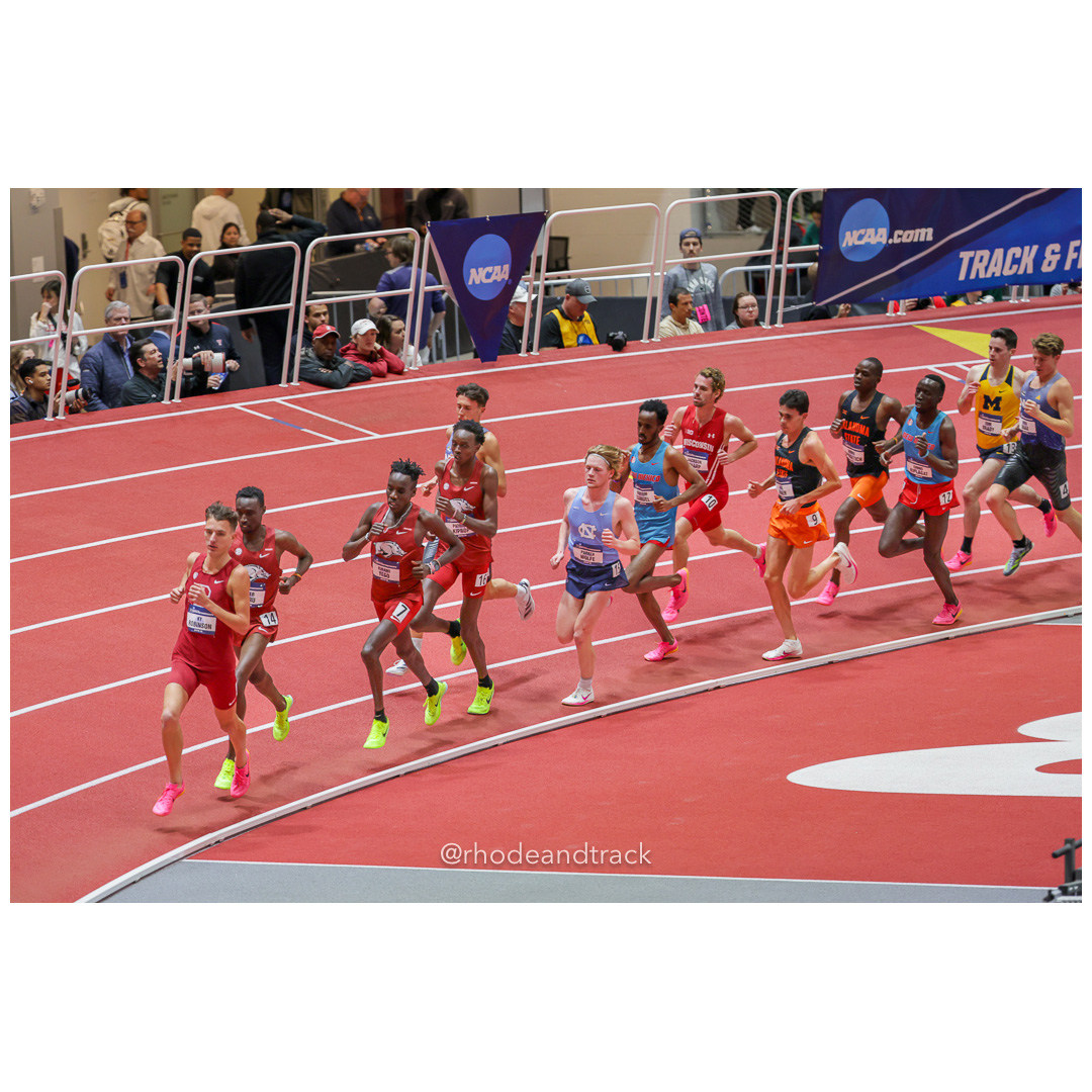 Ky ROBINSON Stanford Peter MARU Arkansas Kirami YEGO Arkansas Patrick KIPROP Arkansas Mens 5000m 2024 NCAA Division 1 Finals Boston MA – NC…