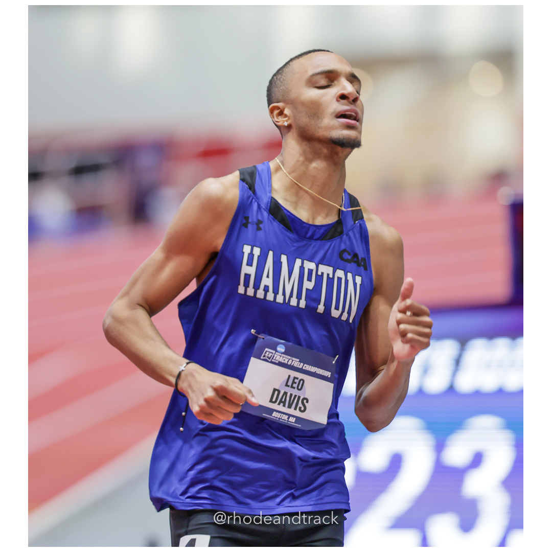 Leo DAVIS Hampton Mens 800m 2024 NCAA Division 1 Finals Boston MA – NCAA Division 1 Indoor Track And Field Championships – Boston, MA – bib…