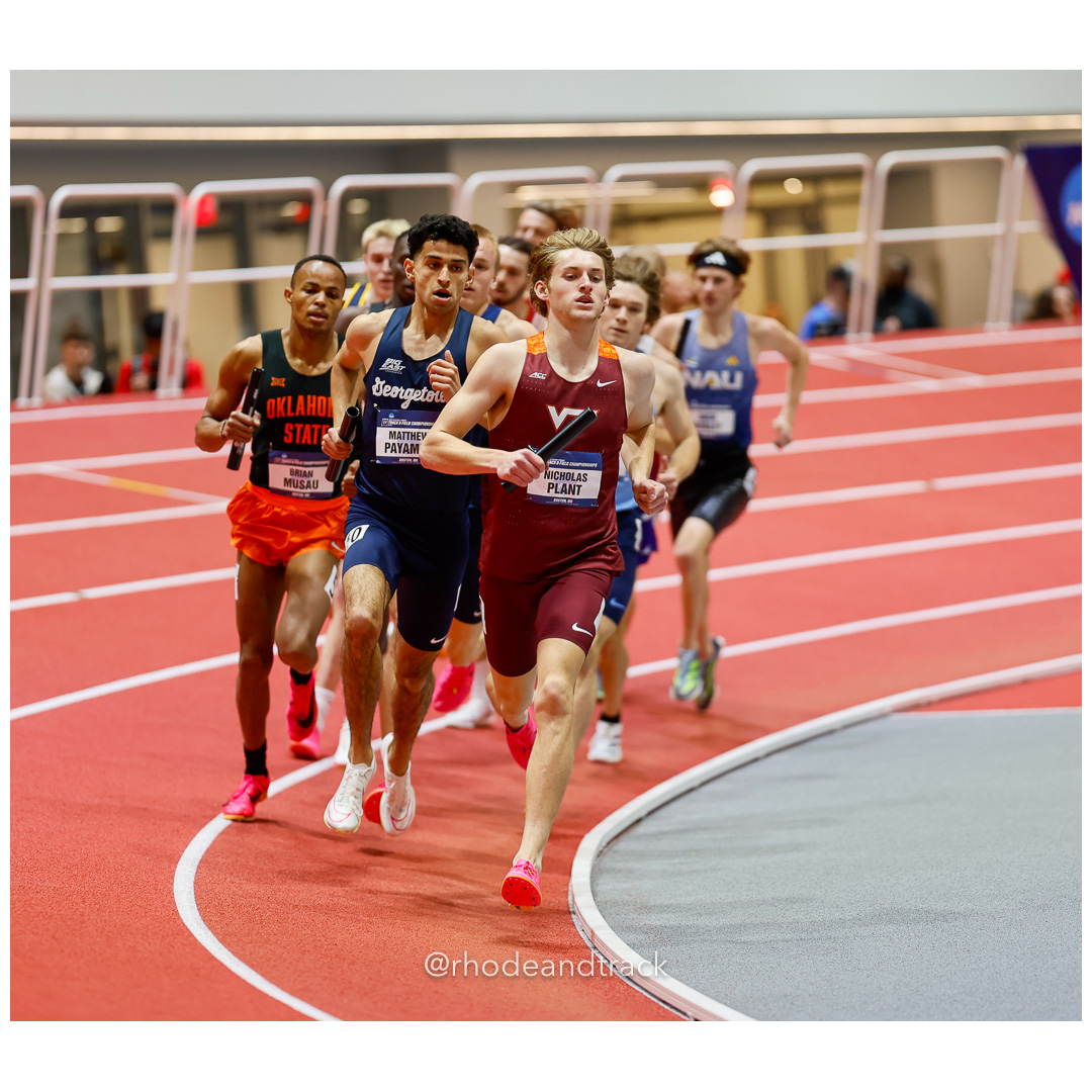 Nicholas Plant Virginia Tech Matthew Payamps Georgetown Mens DMR 2024 NCAA Division 1 Finals Boston MA – NCAA Division 1 Indoor Track And F…