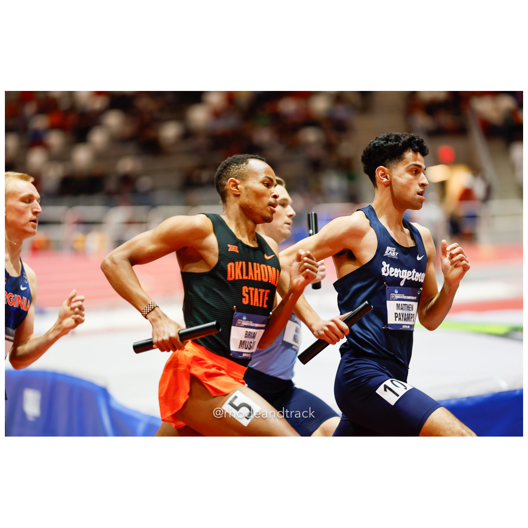 Matthew Payamps Georgetown Brian Musau Oklahoma State Mens DMR 2024 NCAA Division 1 Finals Boston MA – NCAA Division 1 Indoor Track And Fie…