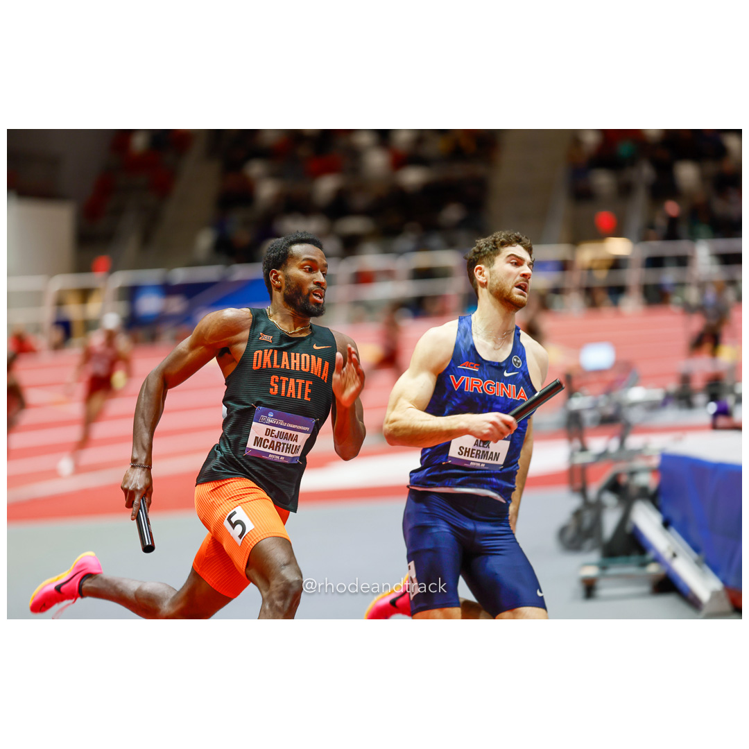 Dejuana McArthur Oklahoma State Alex Sherman Virginia Mens DMR 2024 NCAA Division 1 Finals Boston MA – NCAA Division 1 Indoor Track And Fie…