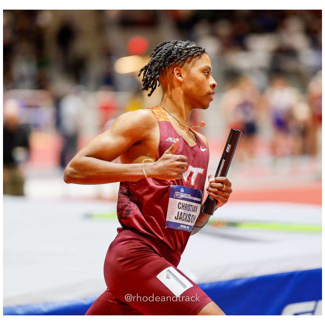 Christian Jackson Virginia Tech Mens DMR 2024 NCAA Division 1 Finals Boston MA – NCAA Division 1 Indoor Track And Field Championships – Bos…