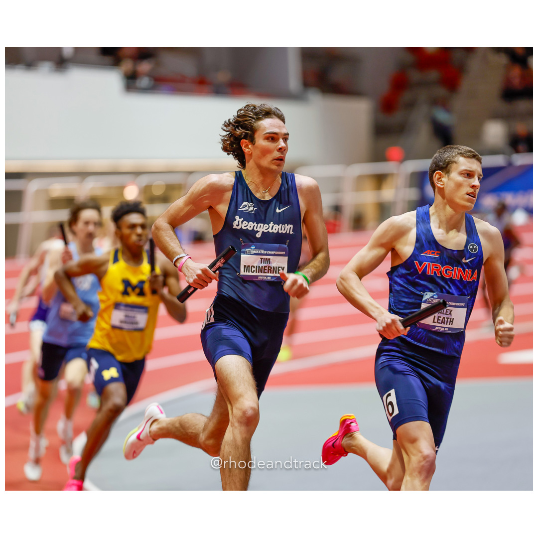 Tim McInerney Georgetown Alex Leath Virginia Mens DMR 2024 NCAA Division 1 Finals Boston MA – NCAA Division 1 Indoor Track And Field Champi…