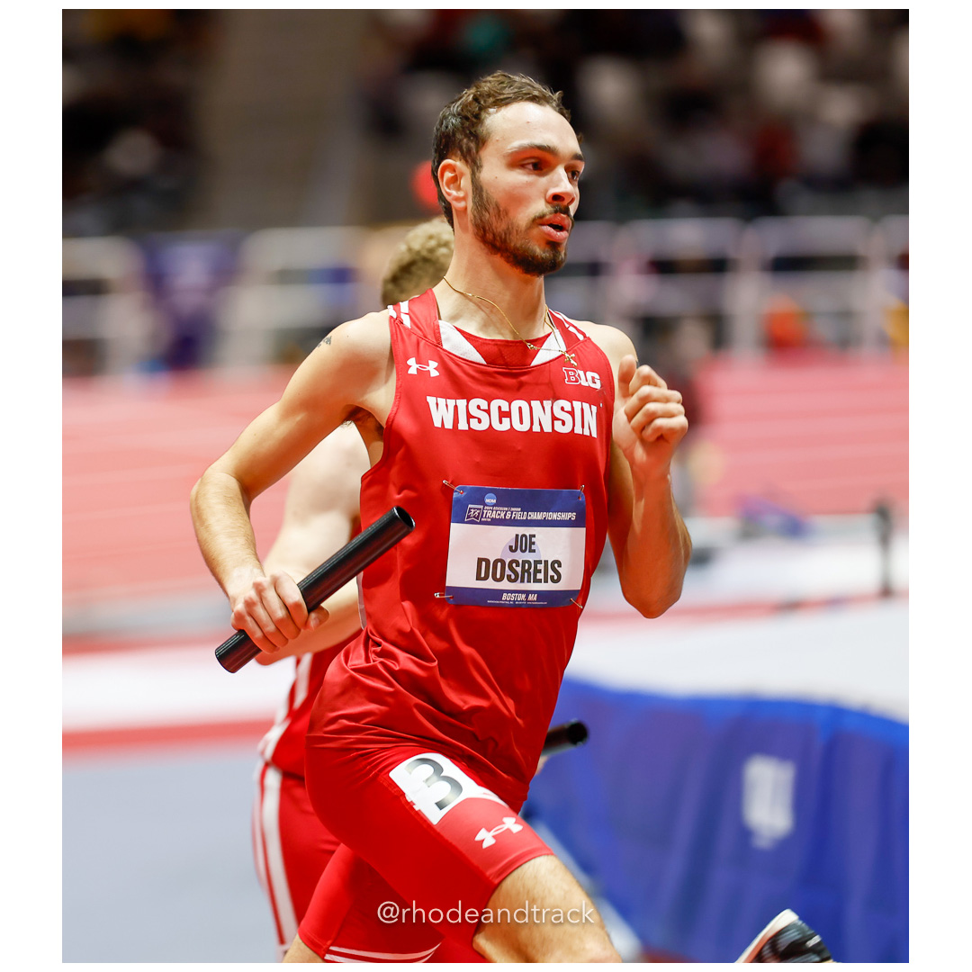 Joe Dosreis Wisconsin Mens DMR 2024 NCAA Division 1 Finals Boston MA – NCAA Division 1 Indoor Track And Field Championships – Boston, MA –…