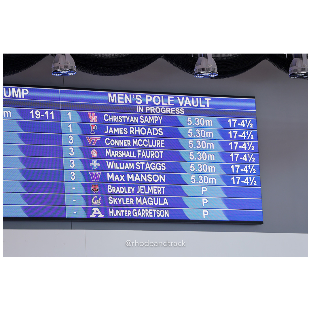 Mens Pole Vault 2024 NCAA Division 1 Finals Boston MA – NCAA Division 1 Indoor Track And Field Championships – Boston, MA – bib #16