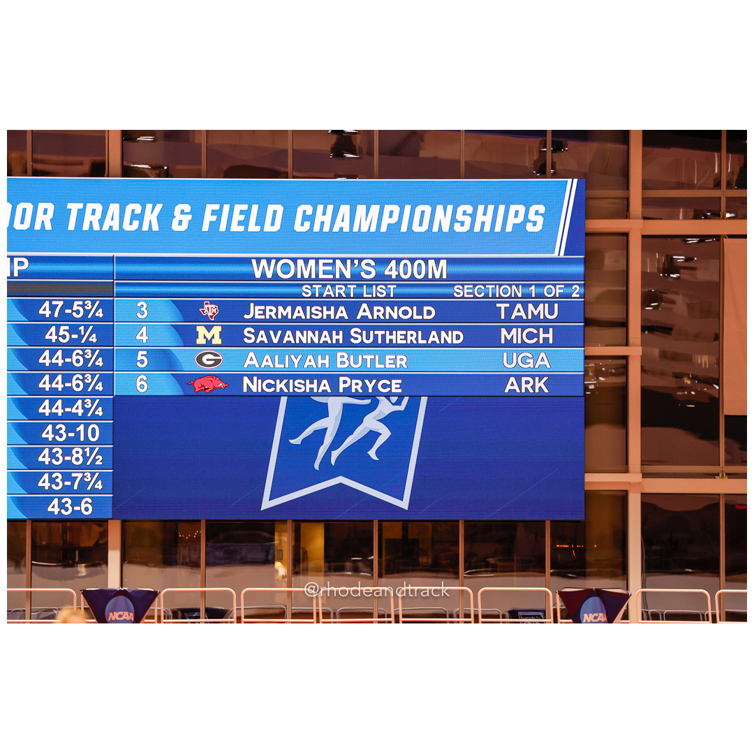 Nickisha Pryce Arkansas Womens 400m 2024 NCAA Division 1 Finals Boston MA – NCAA Division 1 Indoor Track And Field Championships – Boston,…