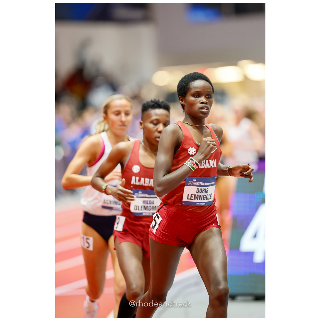 Chloe SCRIMGEOUR Georgetown Hilda OLEMOMOI Alabama Doris LEMNGOLE Alabama Womens 5000m 2024 NCAA Division 1 Finals Boston MA – NCAA Divisio…