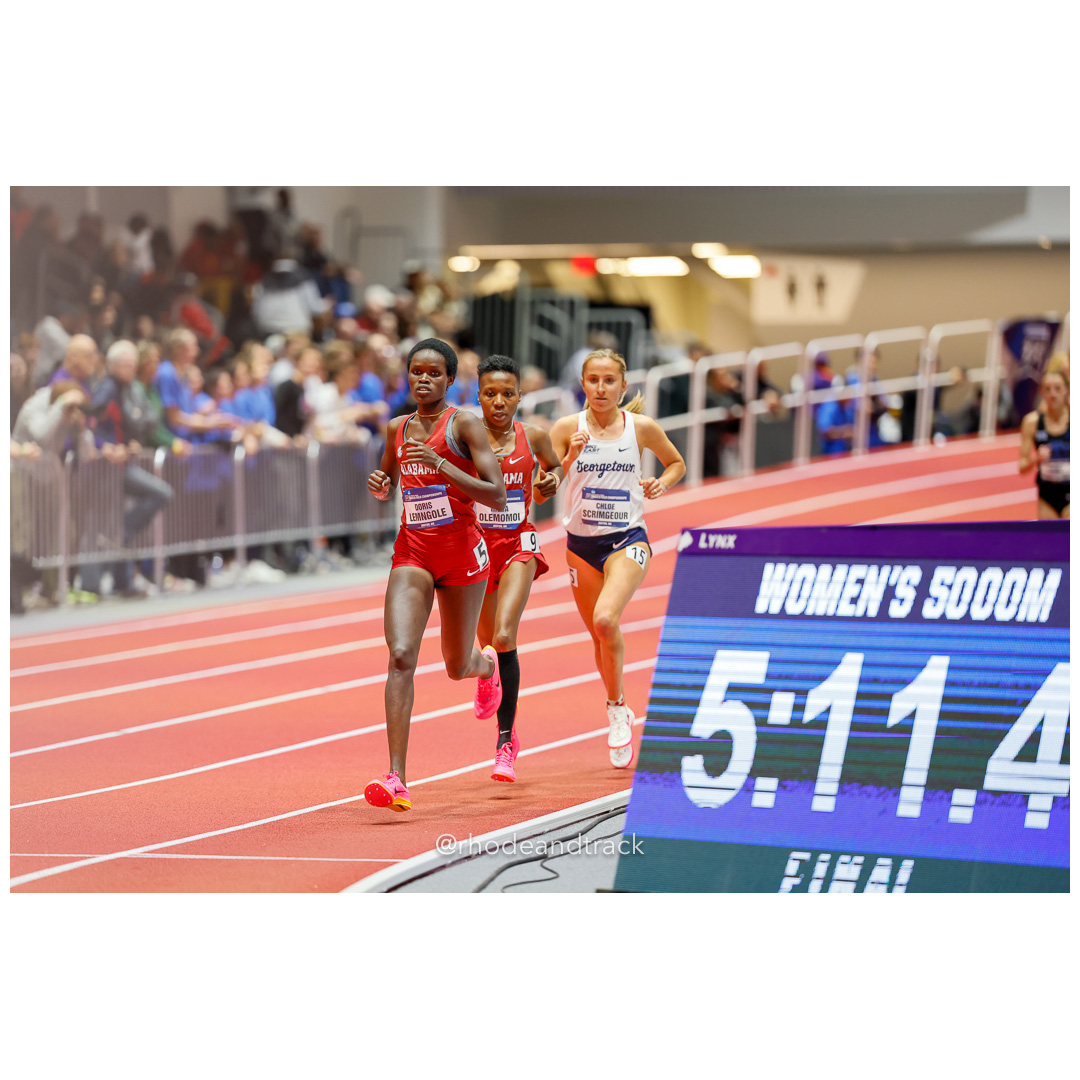 Chloe SCRIMGEOUR Georgetown Hilda OLEMOMOI Alabama Doris LEMNGOLE Alabama Womens 5000m 2024 NCAA Division 1 Finals Boston MA – NCAA Divisio…