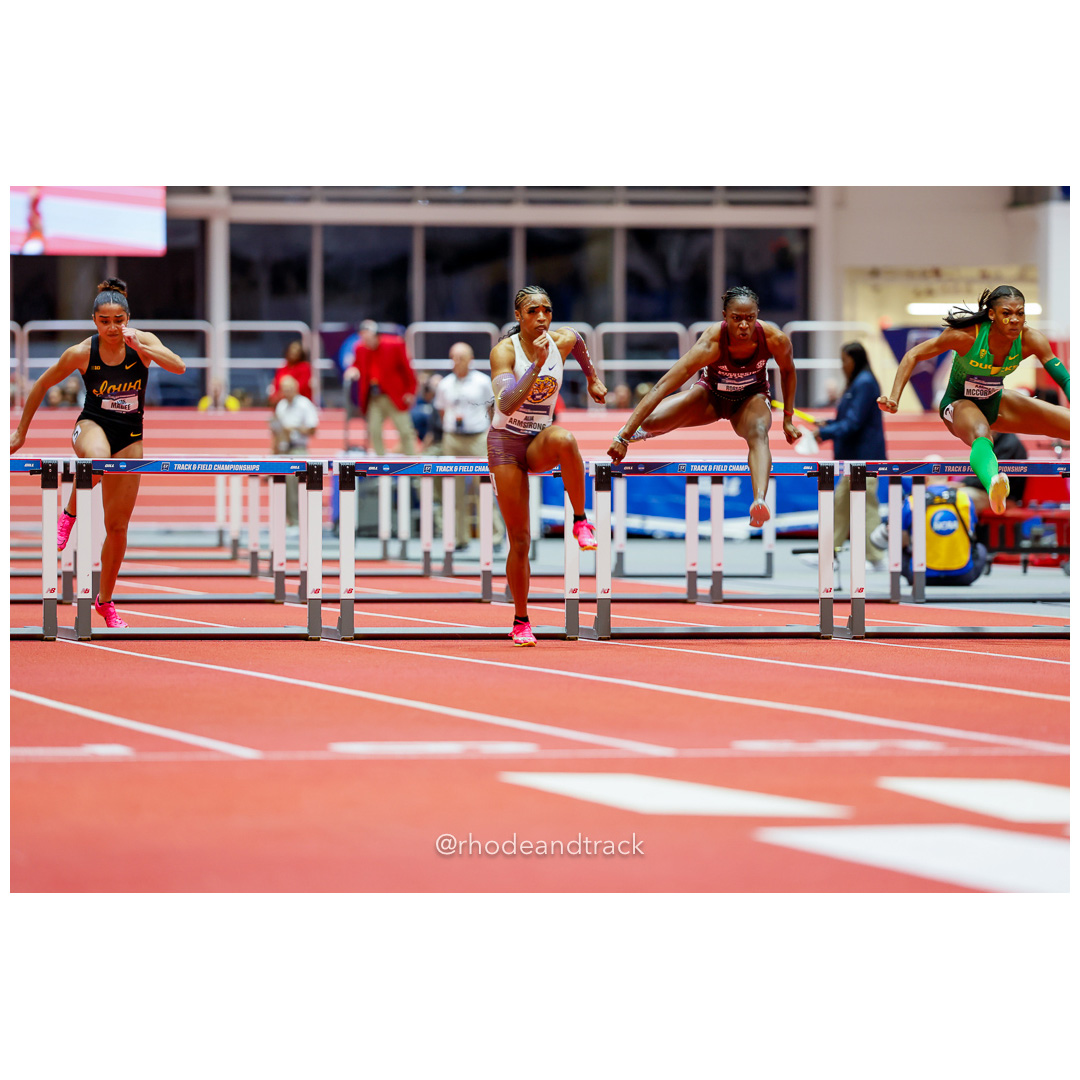 Alia ARMSTRONG LSU Aaliyah MCCORMICK Oregon Rosealee COOPER Mississippi State Paige MAGEE Iowa Womens 60m Hurdles 2024 NCAA Division 1 Fina…