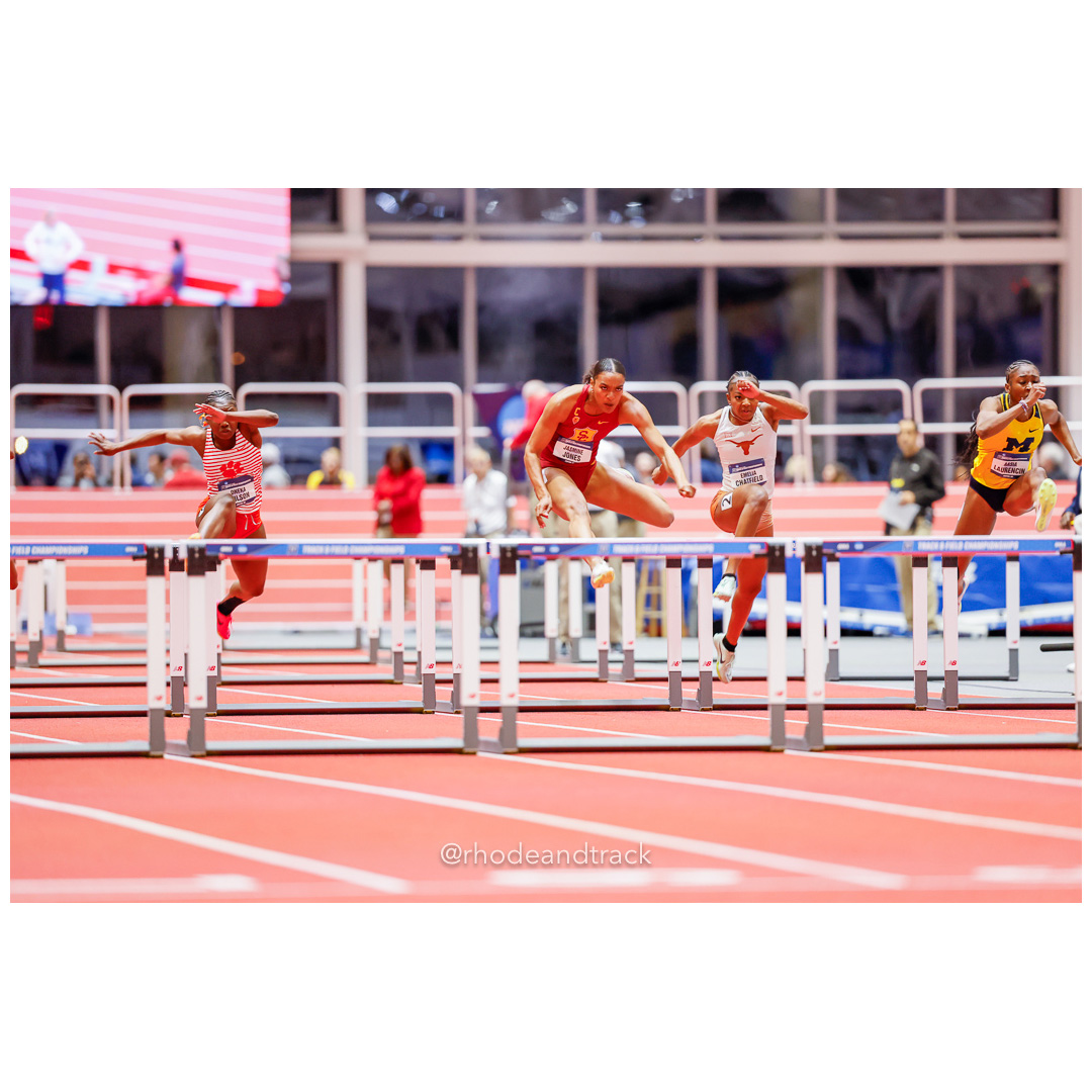 Aasia LAURENCIN Michigan Emelia CHATFIELD Texas Oneka WILSON Clemson Jasmine JONES USC Womens 60m Hurdles 2024 NCAA Division 1 Finals Bosto…