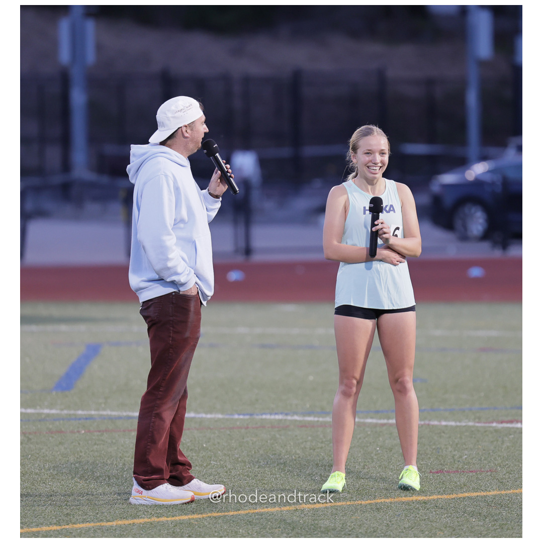 Cary Drake discusses her performance at Bay State Running Elite Scholastic Mile 2024 sponsored by Marathon Sports and Hoka – Bay State Runn…