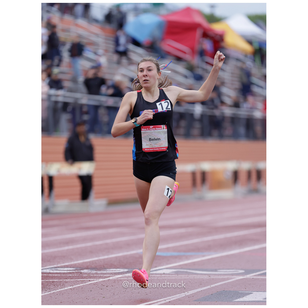 Emmy Belvin, Mount Saint Charles Academy, Woonsocket RI, 2:17.13, Girls 800m, 2024 56th Loucks Games, White Plains, NY – 56th Loucks Games,…