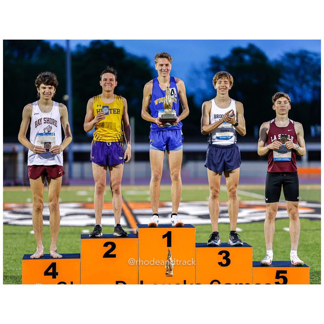 Peyton Shute, Woodbury, 8:54.11, Elijah Gentry, Brooklyn Technical, 8:55.11, Jake Gogarty, Bay Shore, 8:58.45, Marshall Vernon, La Salle Ac…
