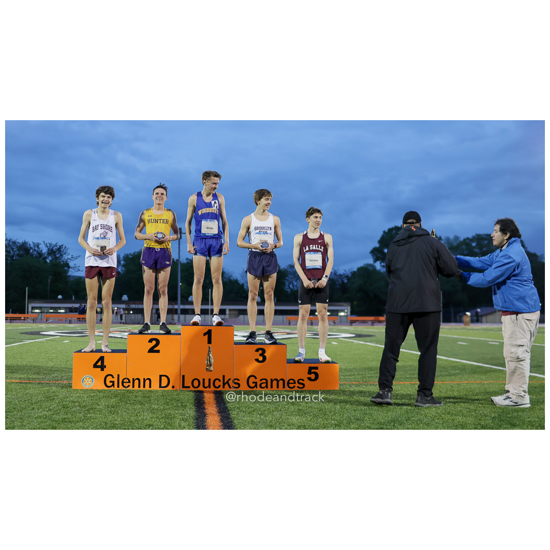Peyton Shute, Woodbury, 8:54.11, Elijah Gentry, Brooklyn Technical, 8:55.11, Jake Gogarty, Bay Shore, 8:58.45, Marshall Vernon, La Salle Ac…