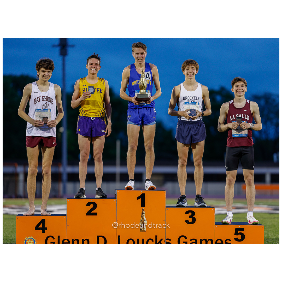 Peyton Shute, Woodbury, 8:54.11, Elijah Gentry, Brooklyn Technical, 8:55.11, Jake Gogarty, Bay Shore, 8:58.45, Marshall Vernon, La Salle Ac…