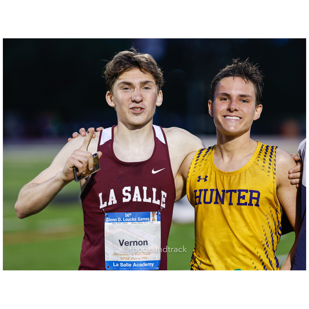 Marshall Vernon, La Salle Academy, Providence, 9:01.62, Shane Murphy, Hunter College Campus Schools, 8:54.71, Boys 3200m, 2024 56th Loucks…