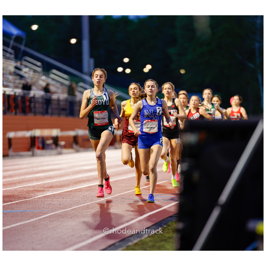 Zariel Macchia, William Floyd, 10:16.43, Tsadia Bercuvitz, Ithaca, 10:19.01, Girls 3200m, 2024 56th Loucks Games, White Plains, NY – 56th L…