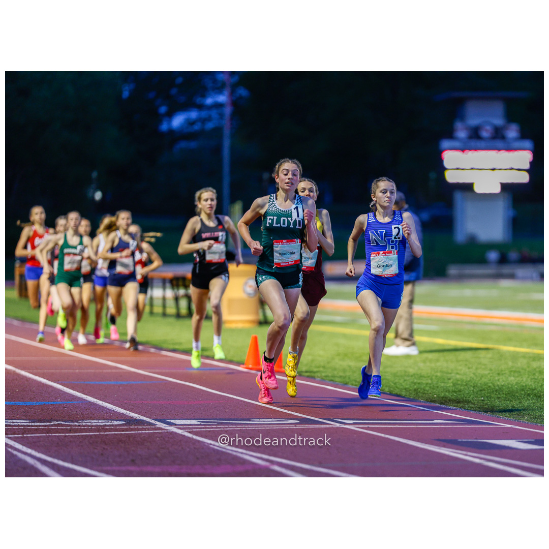 Zariel Macchia, William Floyd, 10:16.43, Tsadia Bercuvitz, Ithaca, 10:19.01, Girls 3200m, 2024 56th Loucks Games, White Plains, NY – 56th L…