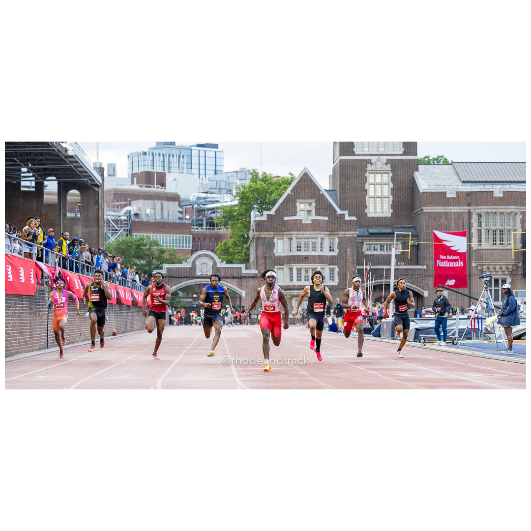 Friday 6/14/2024 100m semifinals - 2024 New Balance Nationals Outdoor, Franklin Field, University of Pennsylvania title=