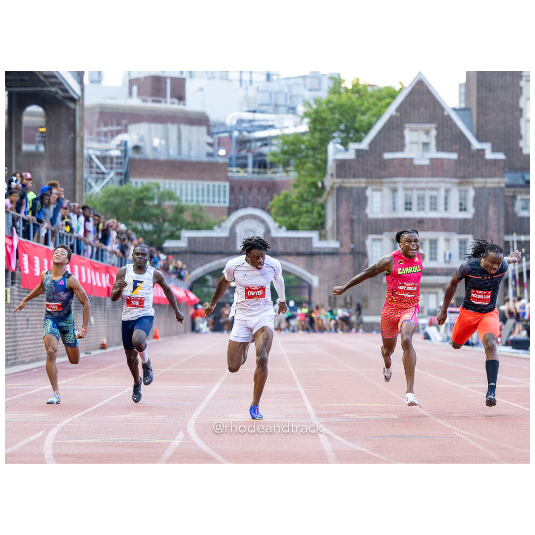 Friday 6/14/2024 100m semifinals - 2024 New Balance Nationals Outdoor, Franklin Field, University of Pennsylvania title=