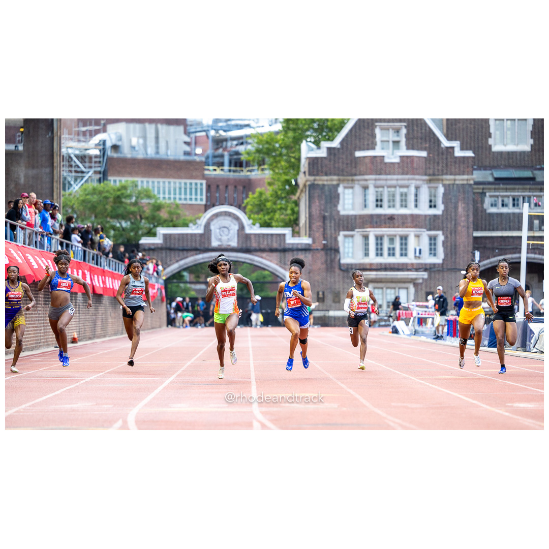 Friday 6/14/2024 100m semifinals - 2024 New Balance Nationals Outdoor, Franklin Field, University of Pennsylvania title=