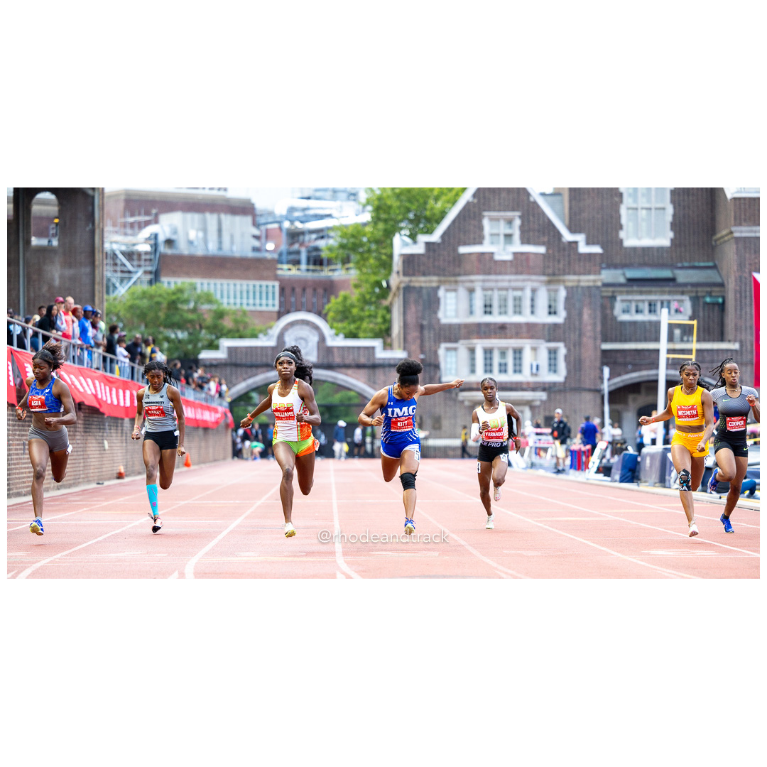 Friday 6/14/2024 100m semifinals - 2024 New Balance Nationals Outdoor, Franklin Field, University of Pennsylvania title=