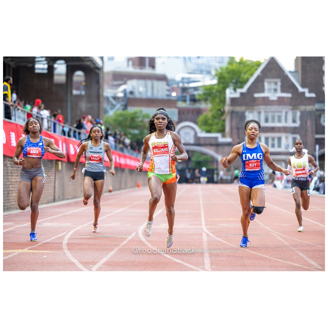 Friday 6/14/2024 100m semifinals - 2024 New Balance Nationals Outdoor, Franklin Field, University of Pennsylvania title=