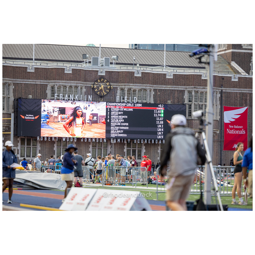 Friday 6/14/2024 100m semifinals - 2024 New Balance Nationals Outdoor, Franklin Field, University of Pennsylvania title=