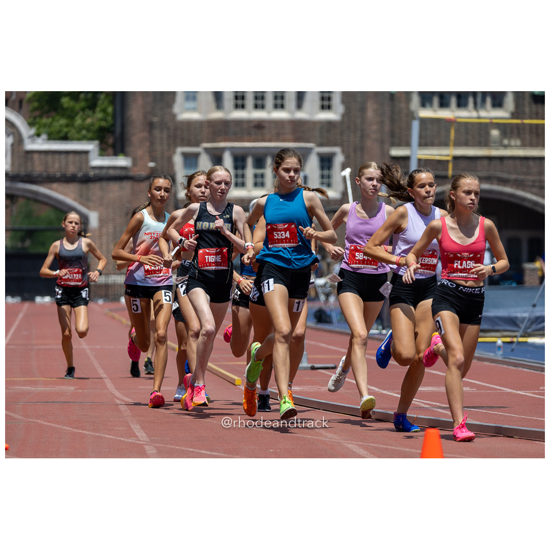 Girls Freshman Mile - 2024 New Balance Nationals Outdoor, Franklin Field, University of Pennsylvania title=