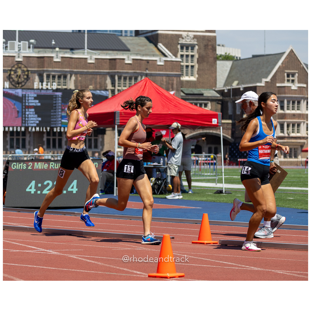 Girls Freshman Mile - 2024 New Balance Nationals Outdoor, Franklin Field, University of Pennsylvania title=