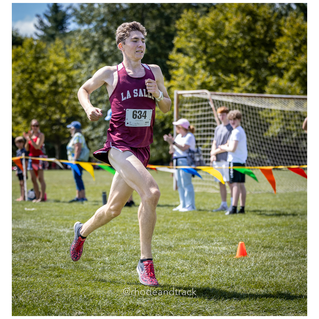 Marshall Vernon - La Salle Academy - 2024 RI Cross Country High School Running - Injury Fund - August 31 2024 - Deerfield Park - Smithfield title=