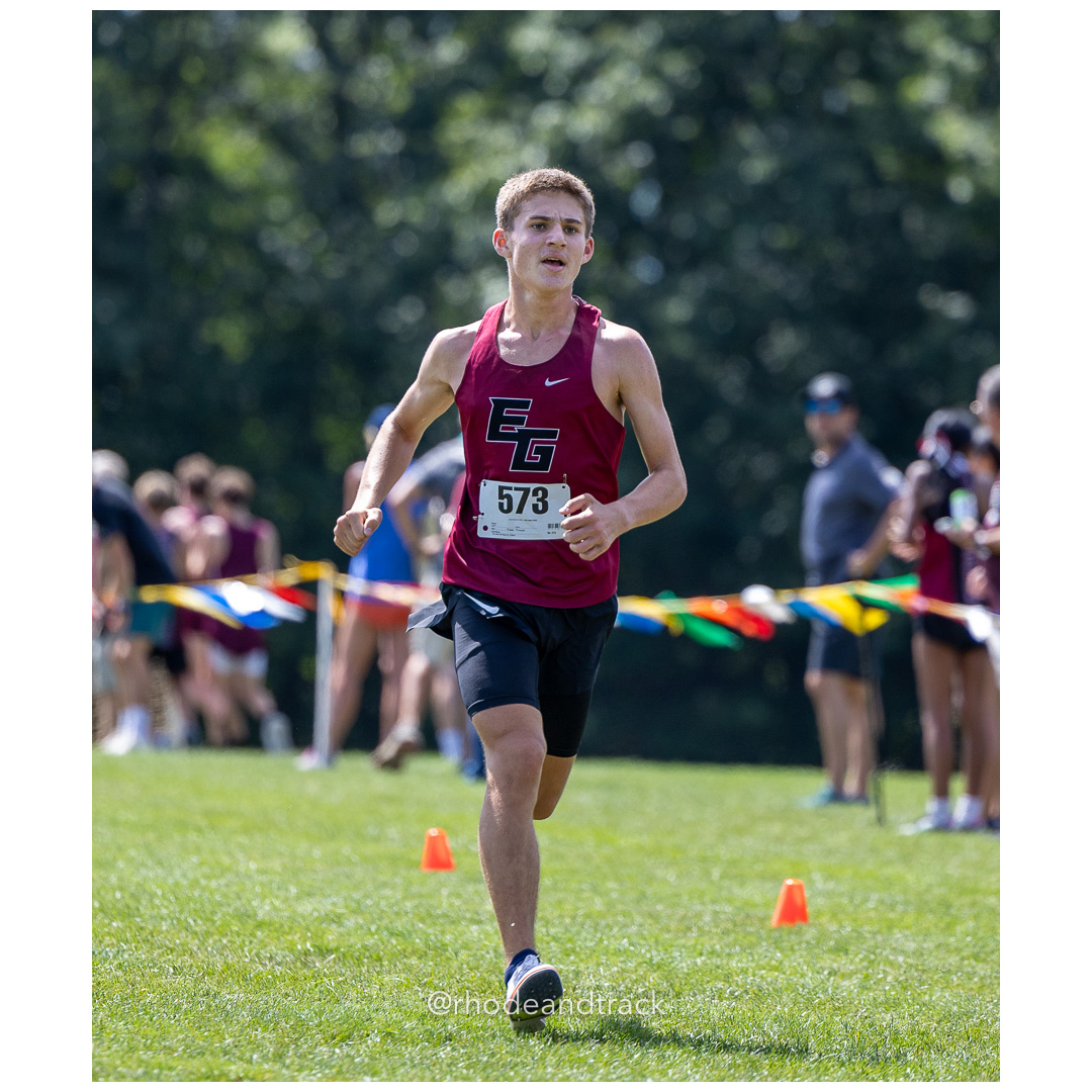 Andrew Parisi - East Greenwich - 2024 RI Cross Country High School Running - Injury Fund - August 31 2024 - Deerfield Park - Smithfield title=