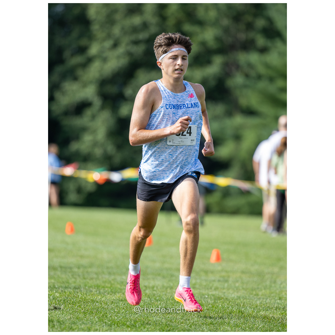 Jake Schonhoff - Cumberland - 2024 RI Cross Country High School Running - Injury Fund - August 31 2024 - Deerfield Park - Smithfield title=