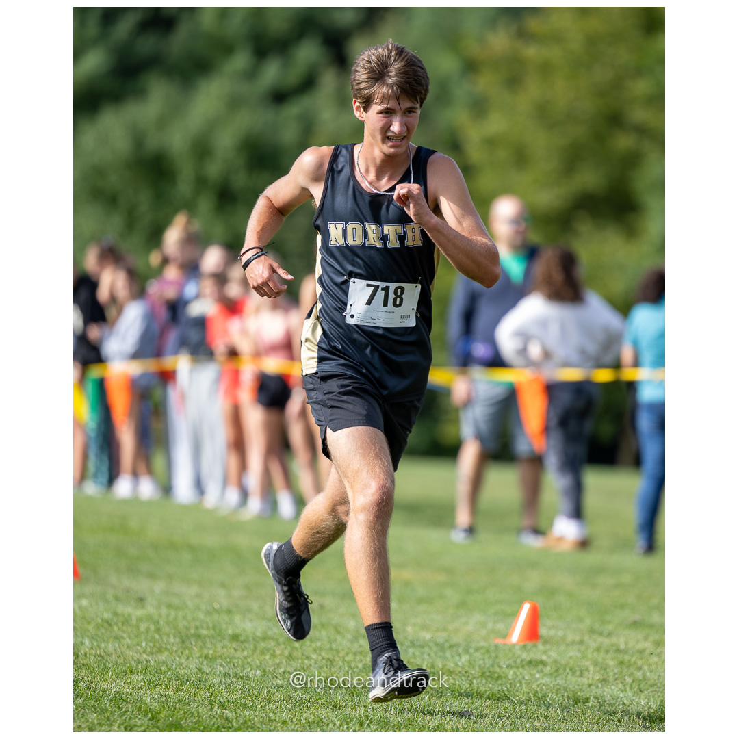 Ben Monaco - North Kingston - 2024 RI Cross Country High School Running - Injury Fund - August 31 2024 - Deerfield Park - Smithfield title=