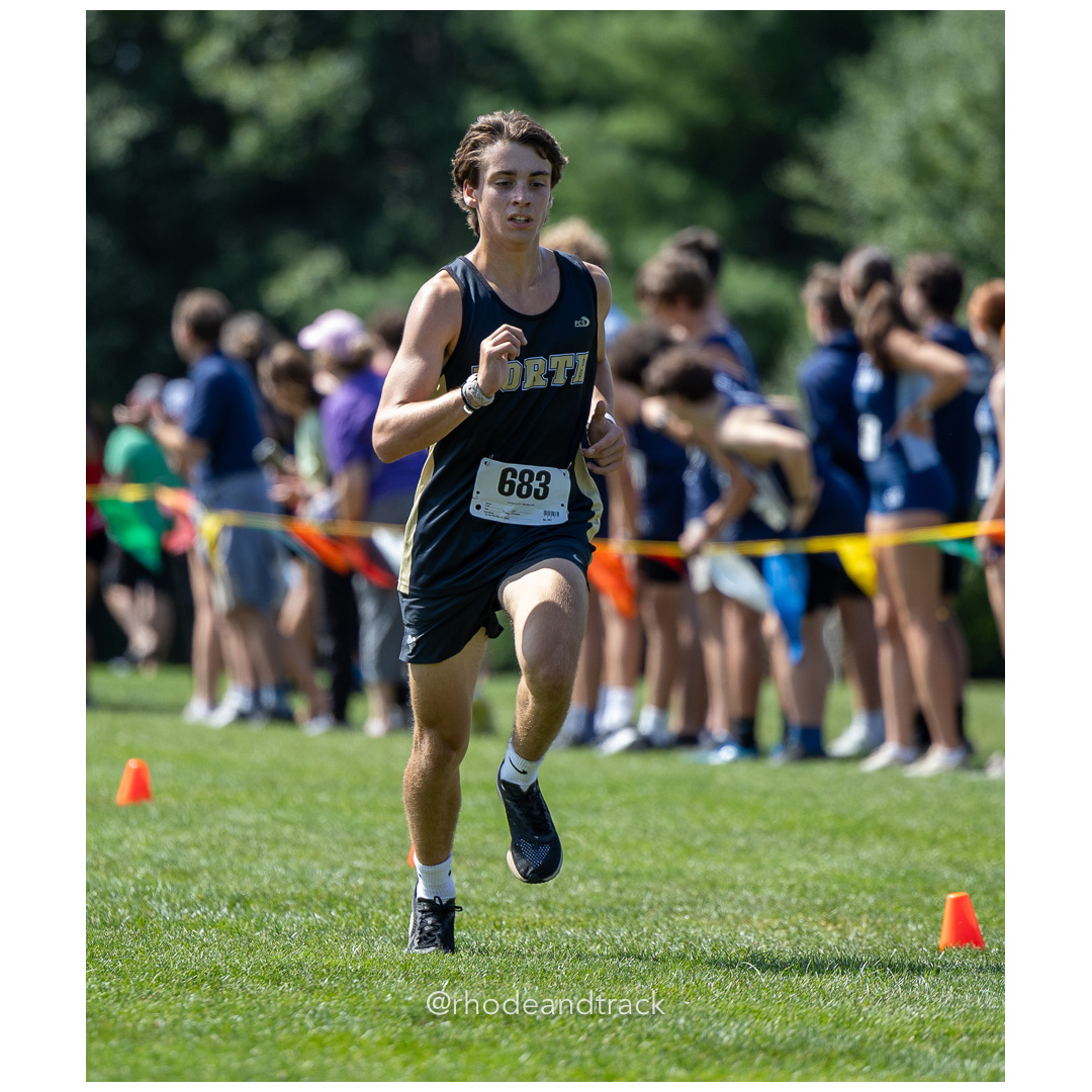 Xavier Baker - North Kingstown - 2024 RI Cross Country High School Running - Injury Fund - August 31 2024 - Deerfield Park - Smithfield title=