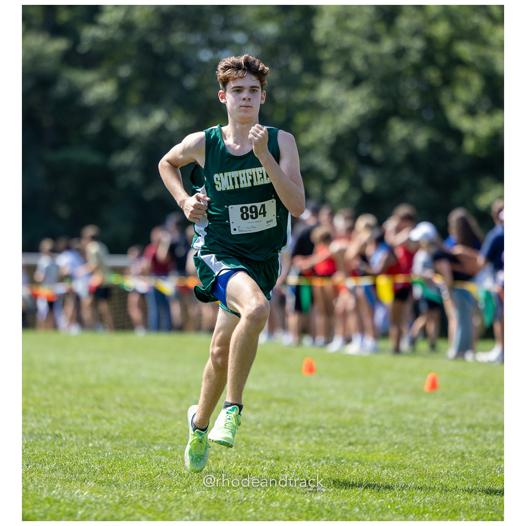 Mason Smith - Smithfield - 2024 RI Cross Country High School Running - Injury Fund - August 31 2024 - Deerfield Park - Smithfield title=