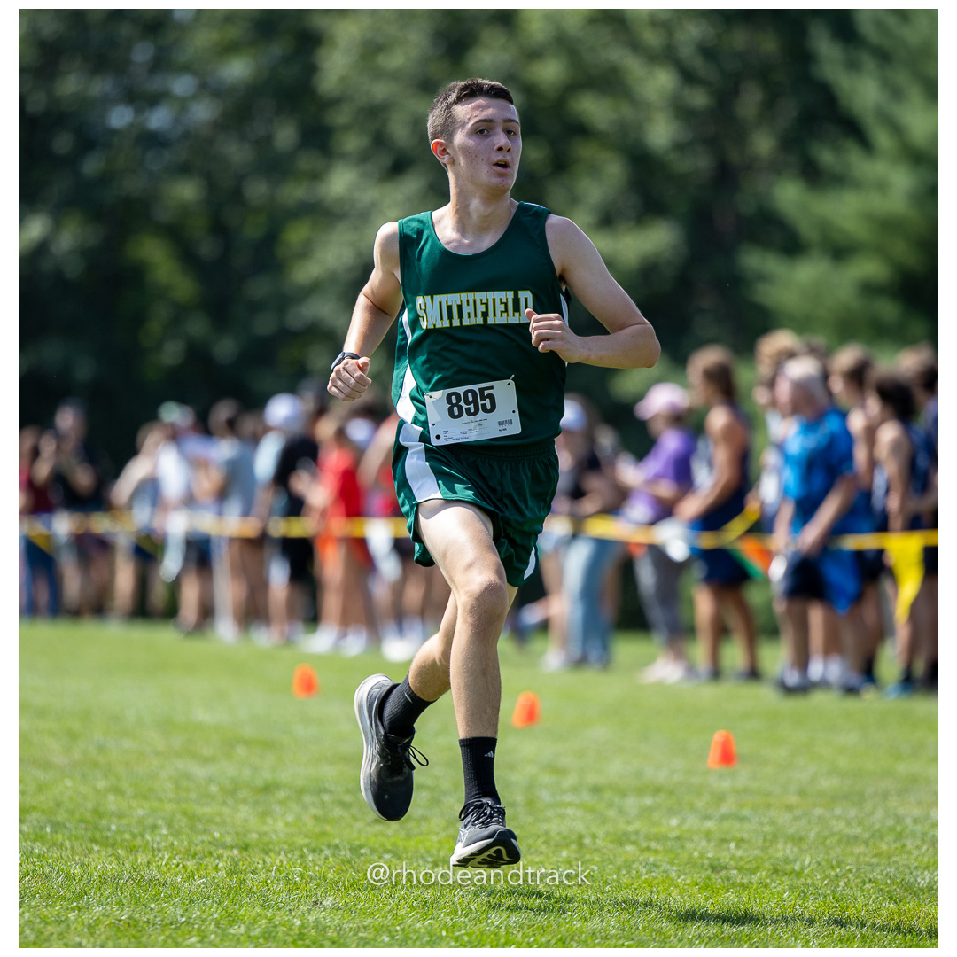 Hunter Vallee - Smithfield - 2024 RI Cross Country High School Running - Injury Fund - August 31 2024 - Deerfield Park - Smithfield title=