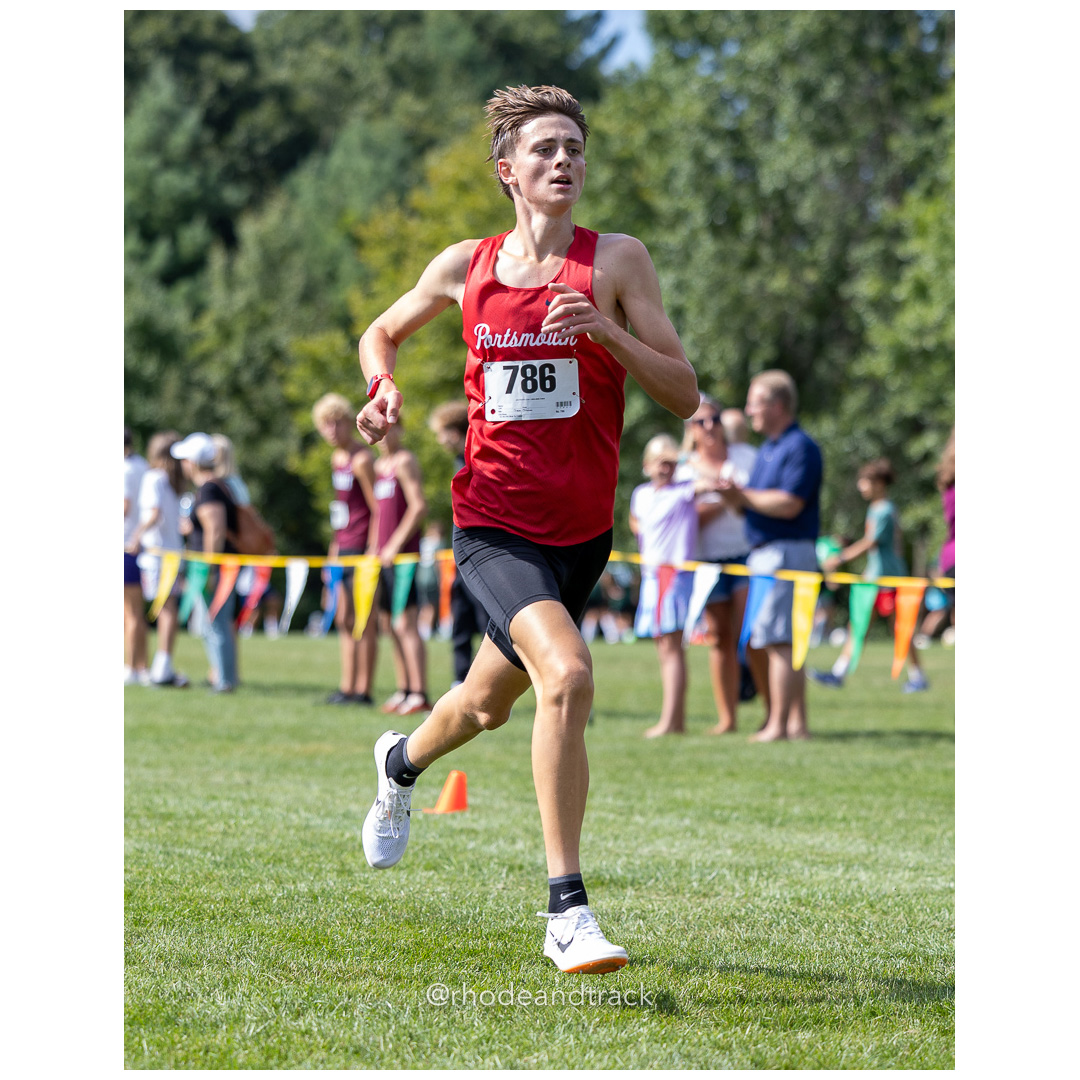 Sean Gray - Portsmouth - 2024 RI Cross Country High School Running - Injury Fund - August 31 2024 - Deerfield Park - Smithfield title=